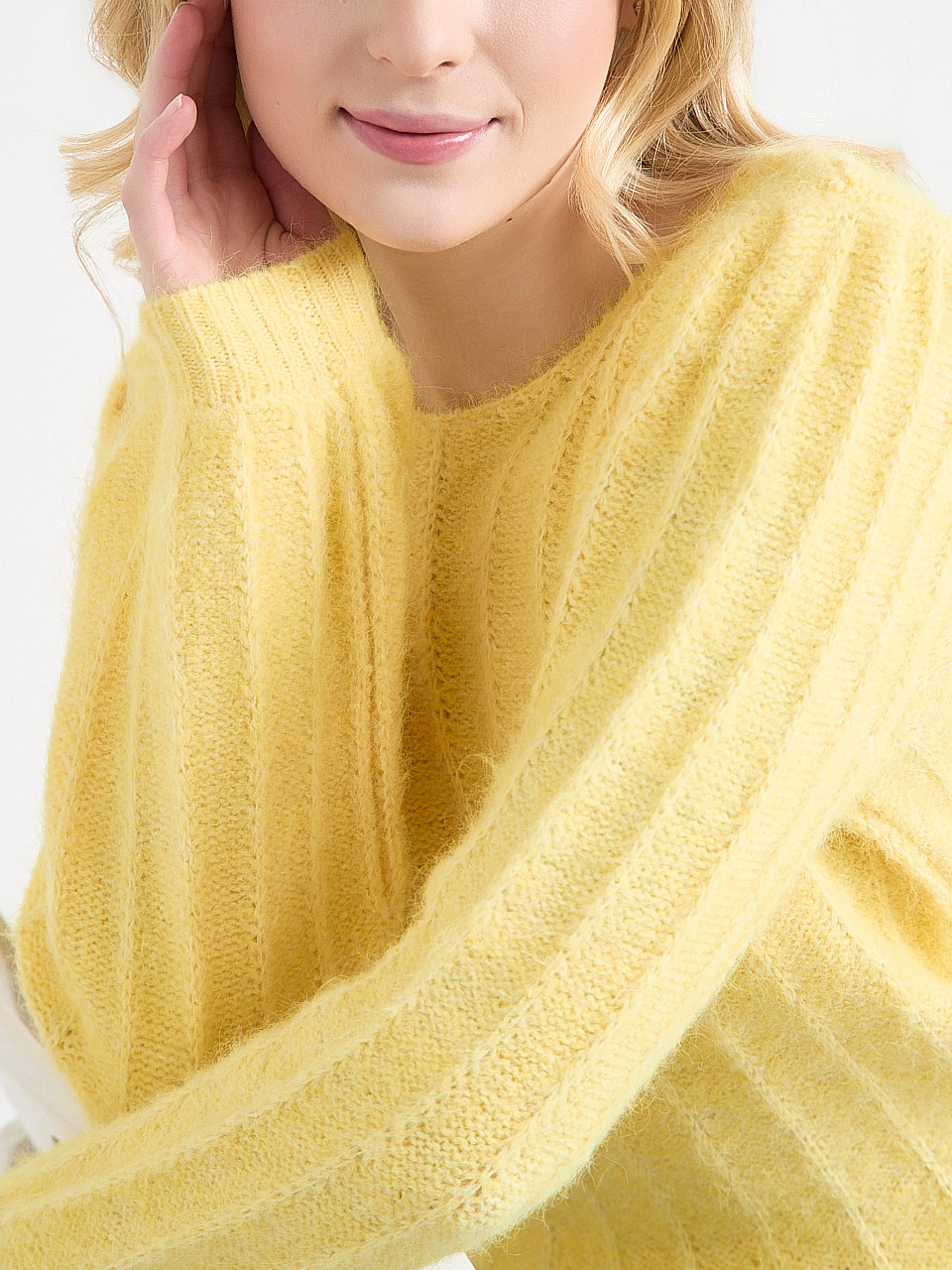Puffed Long Sleeve Boatneck Pullover