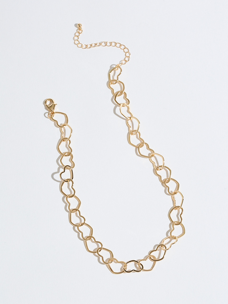 Short Open Heart Chain Necklace