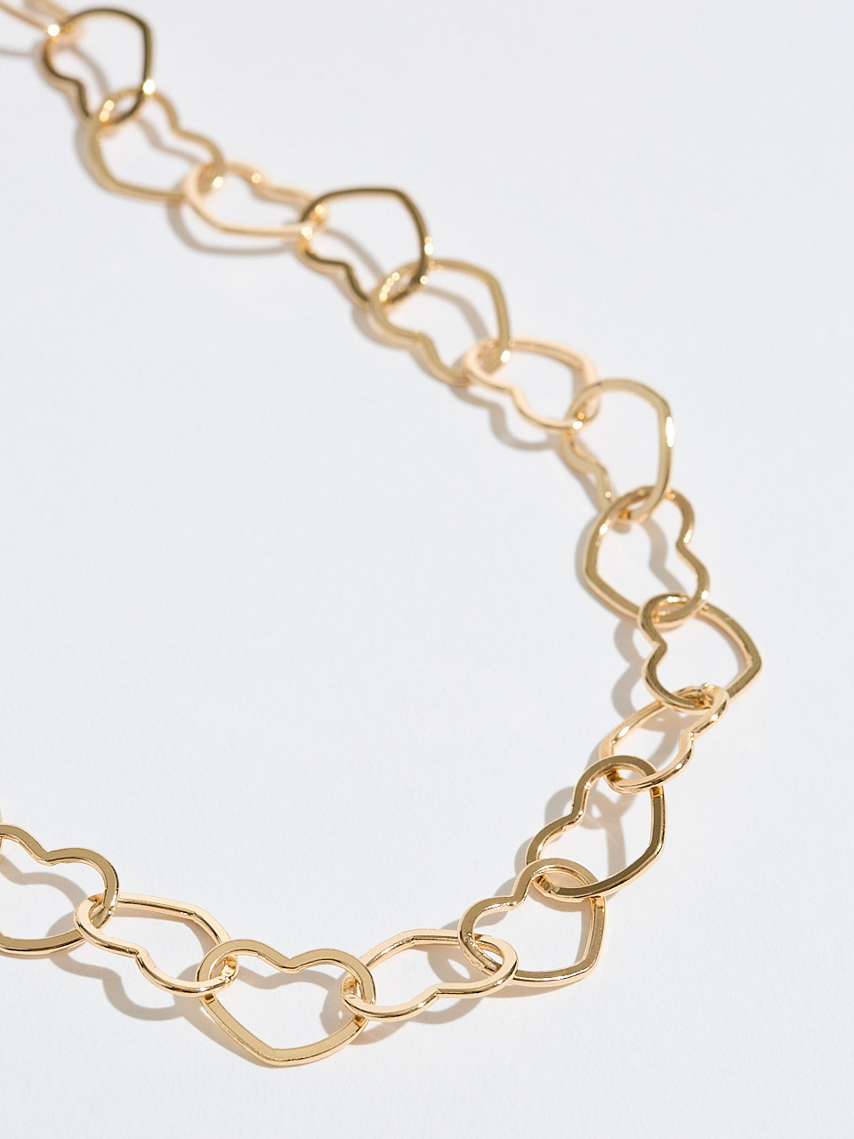 Short Open Heart Chain Necklace