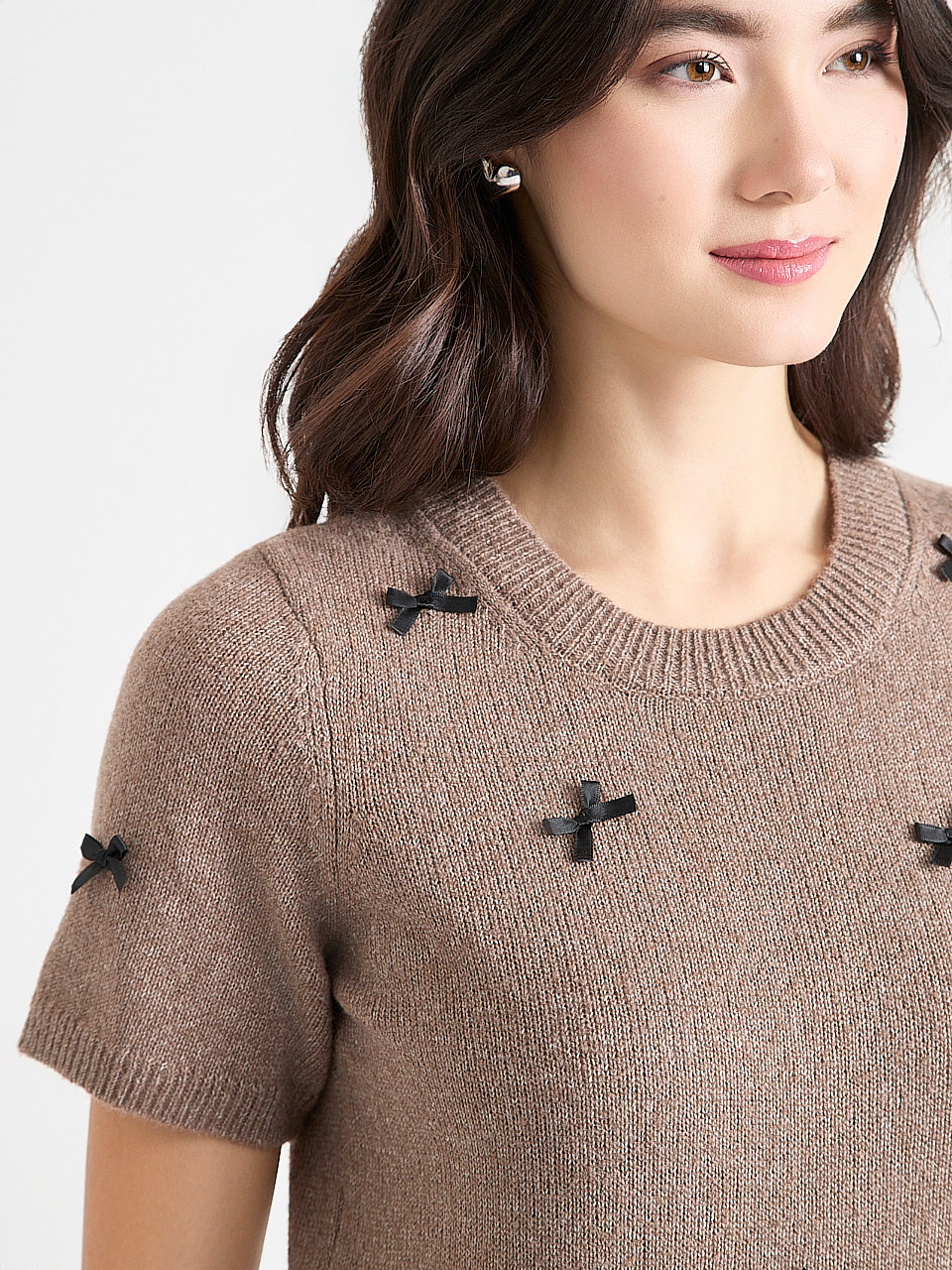 Short Sleeve Crewneck Sweater