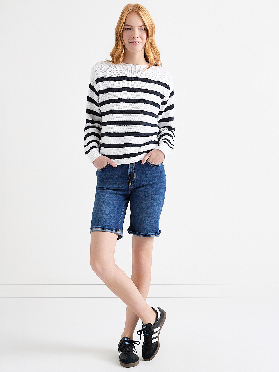Stevie Slim Fit Bermuda Jean Short