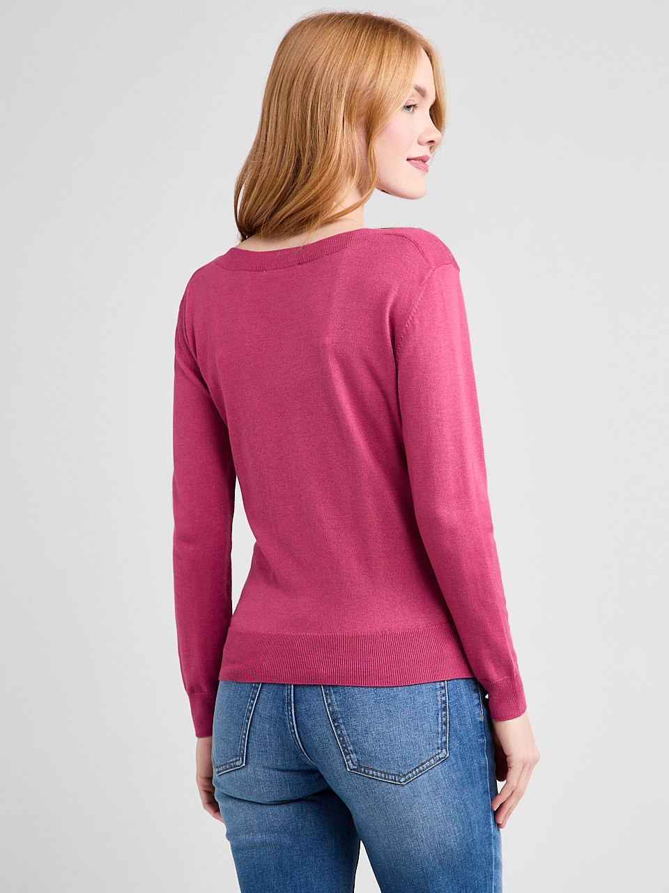 Cashmere Blend Boat Neck Pullover