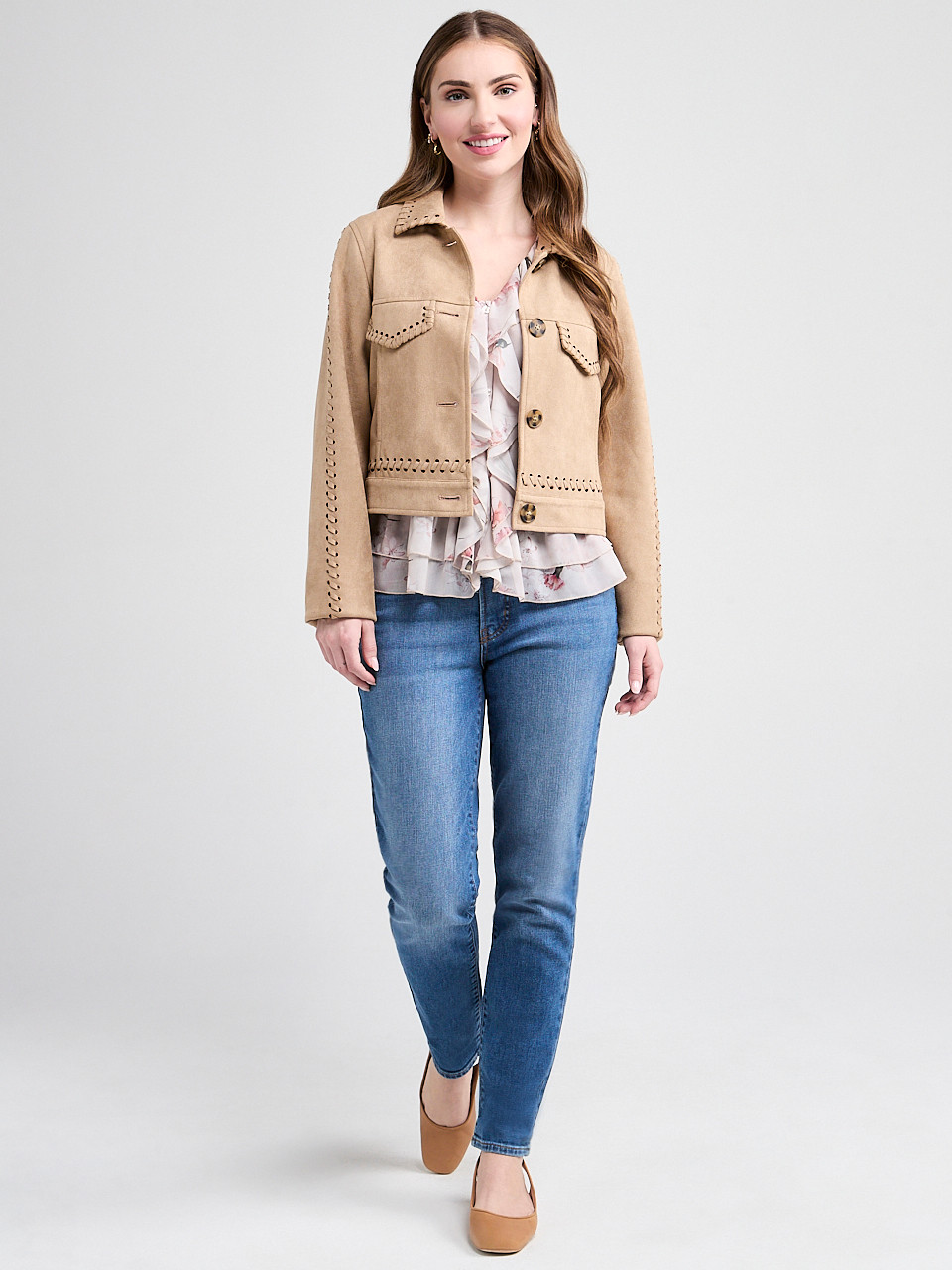 Faux Suede Western Jacket