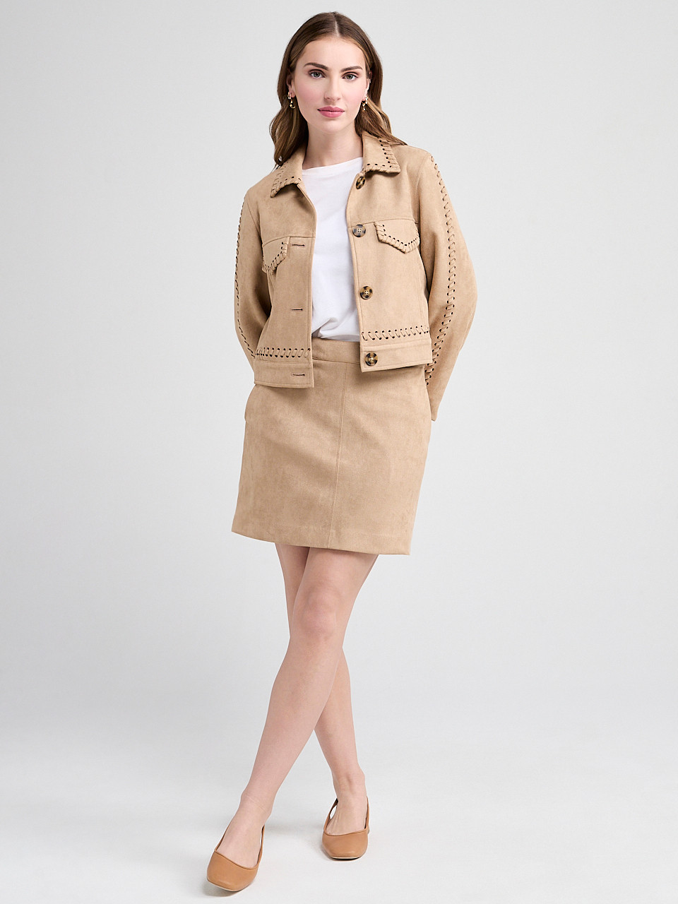 Faux Suede Western Jacket