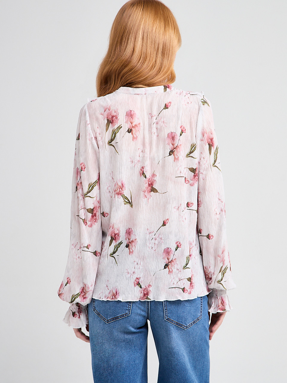 Long Sleeve Knit Ruffle Top