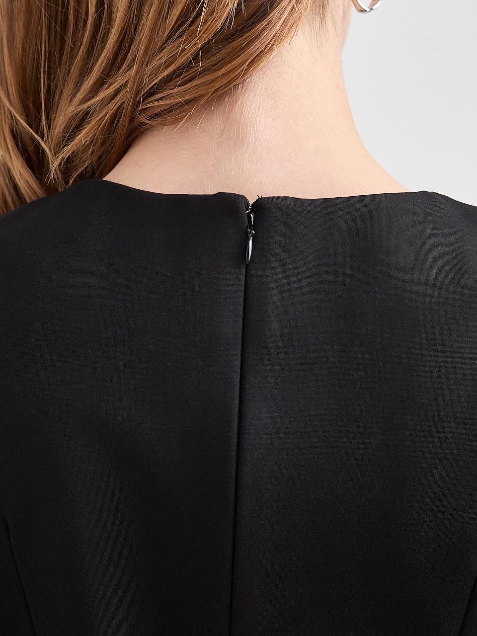 Ponte Crew Neck Fit & Flare Dress