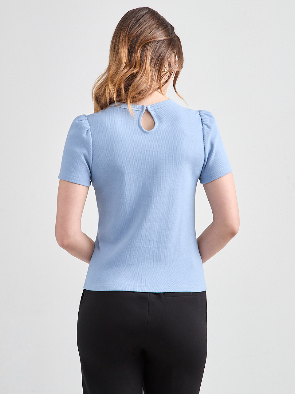 Short-Sleeved T-Shirt with Pearl Detail