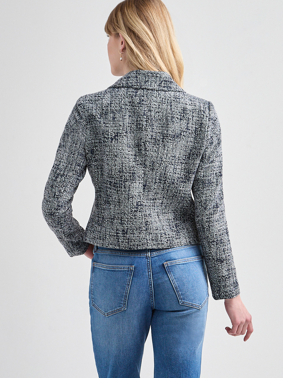 Tweed Double-Breasted Short Jacket