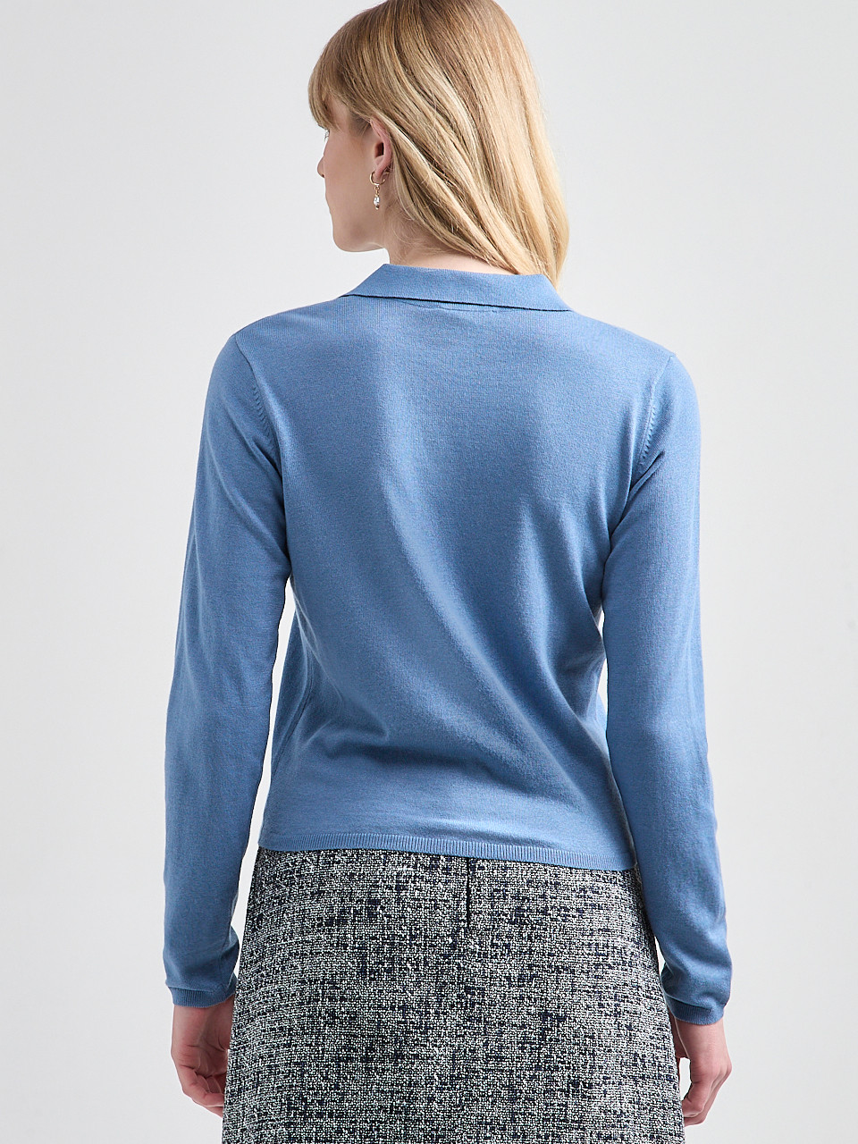 V-Neck Collared Cardigan