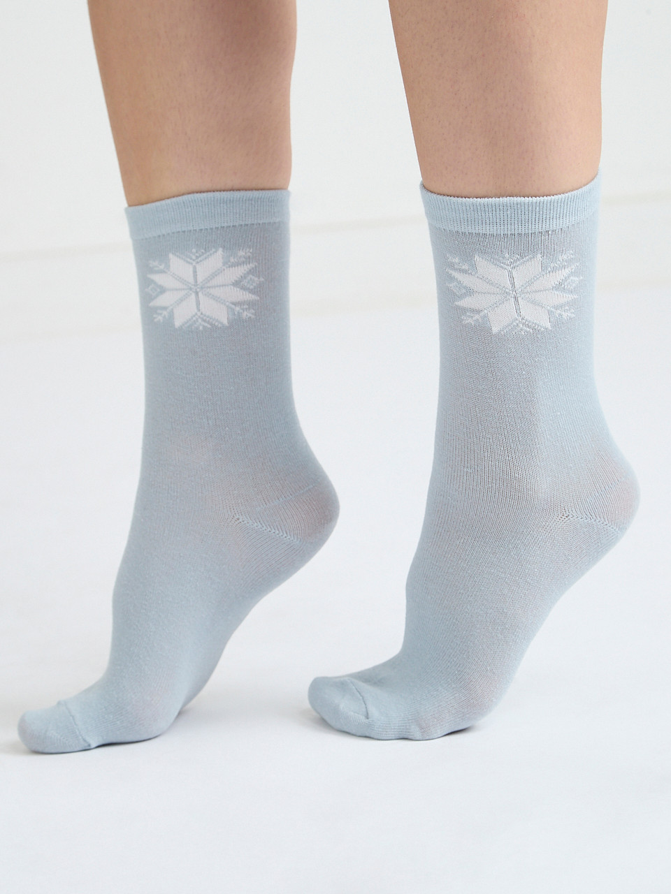 Crew Socks Beige Argyle