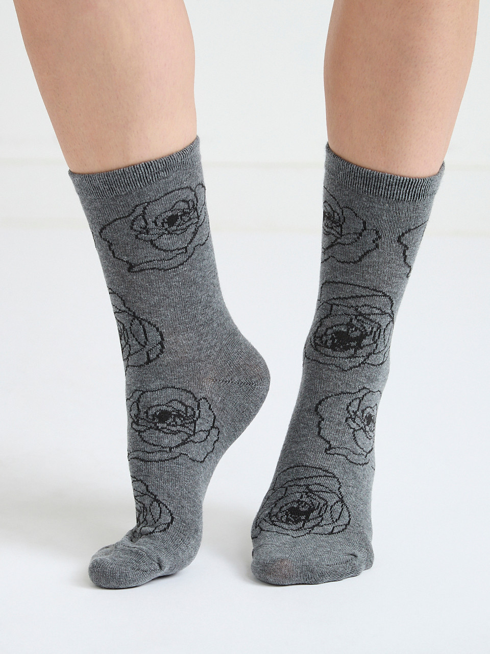 Crew Socks Beige Argyle