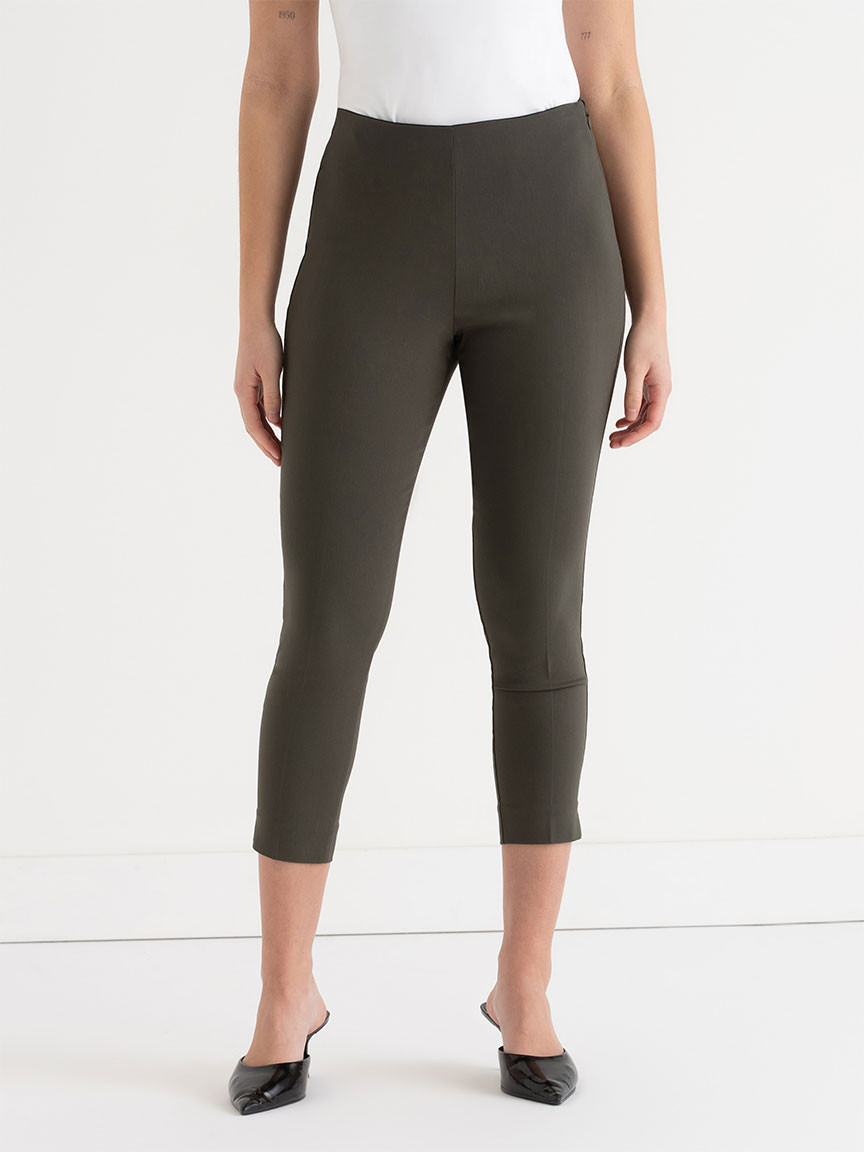 Audrey Skinny Crop Pant in Microtwill - Beaujolais