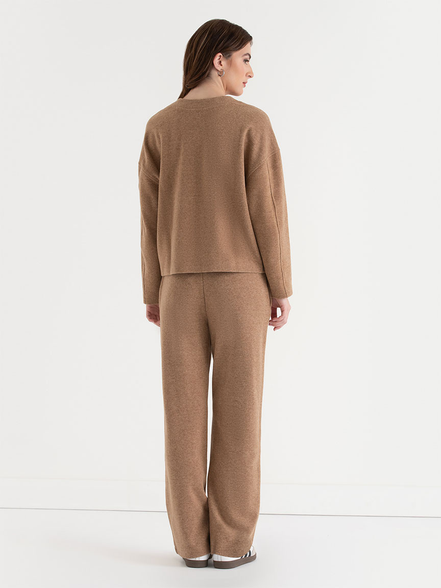 Soft Crewneck Sweater in Camel