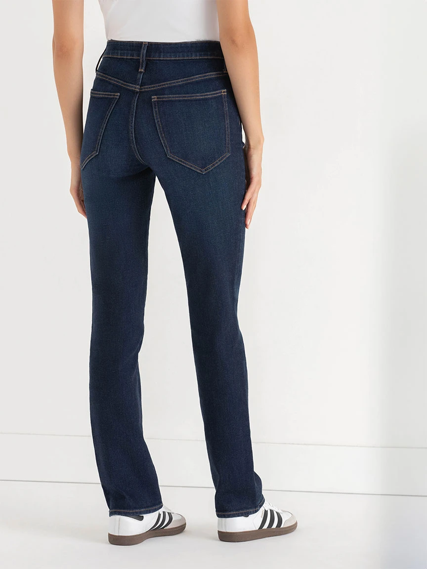 Stevie High Rise Straight Leg Jeans in Deep Atlantic