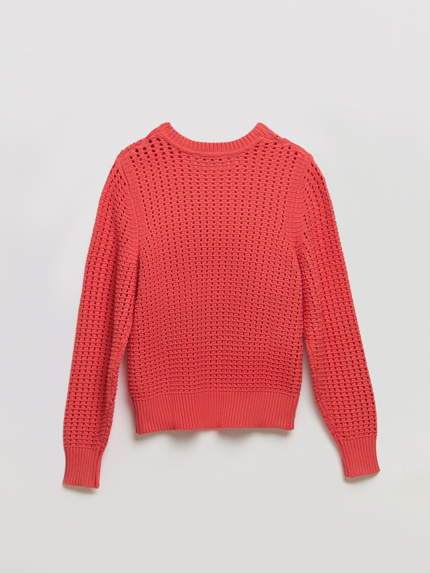 Long Sleeve Crochet Sweater Duberry