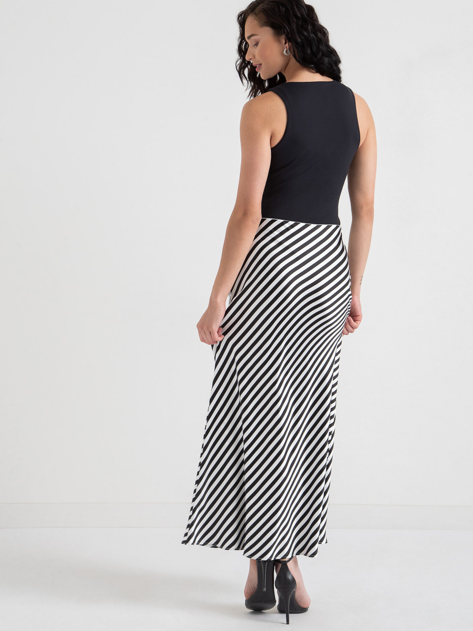 Lilas Maxi Satin Skirt