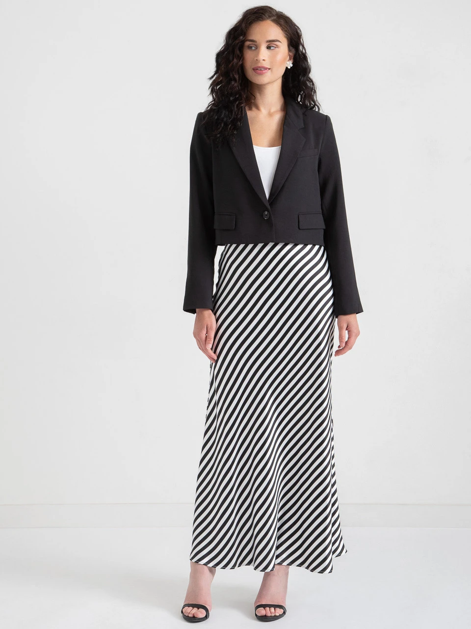 Lilas Maxi Satin Skirt