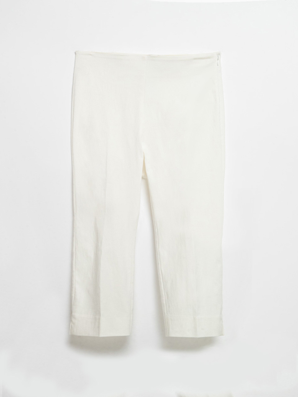 White Audrey Skinny Capri Pant