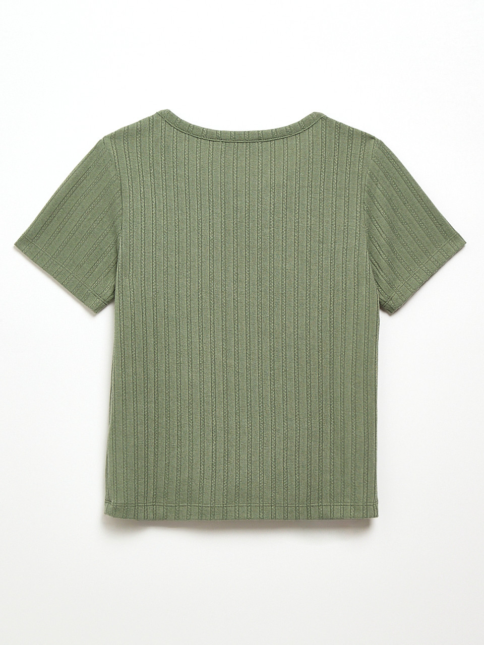 Short Sleeve Pointelle T-Shirt in Sage