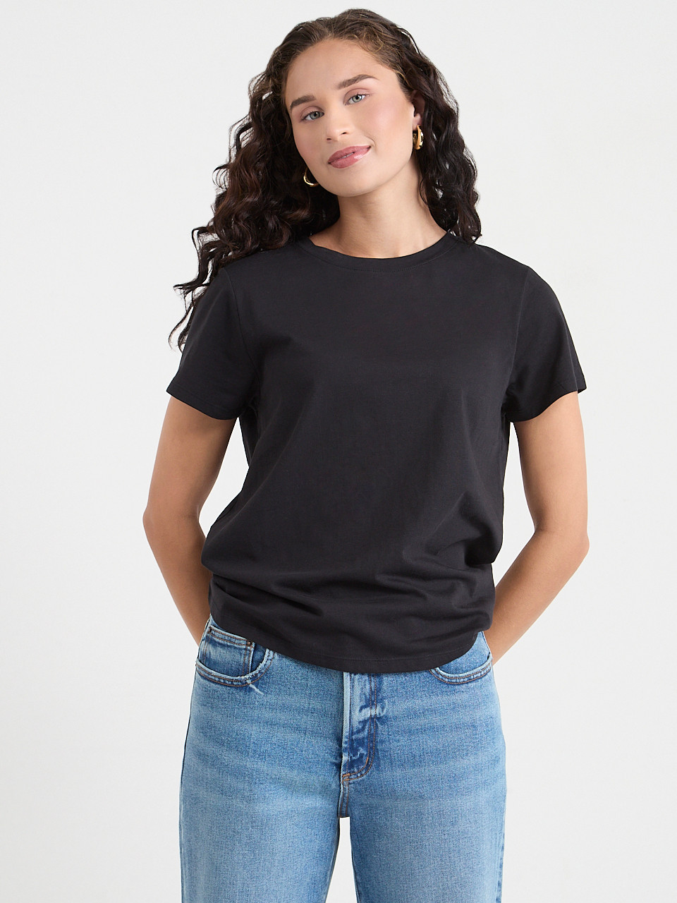 Black Relaxed Crewneck T-Shirt