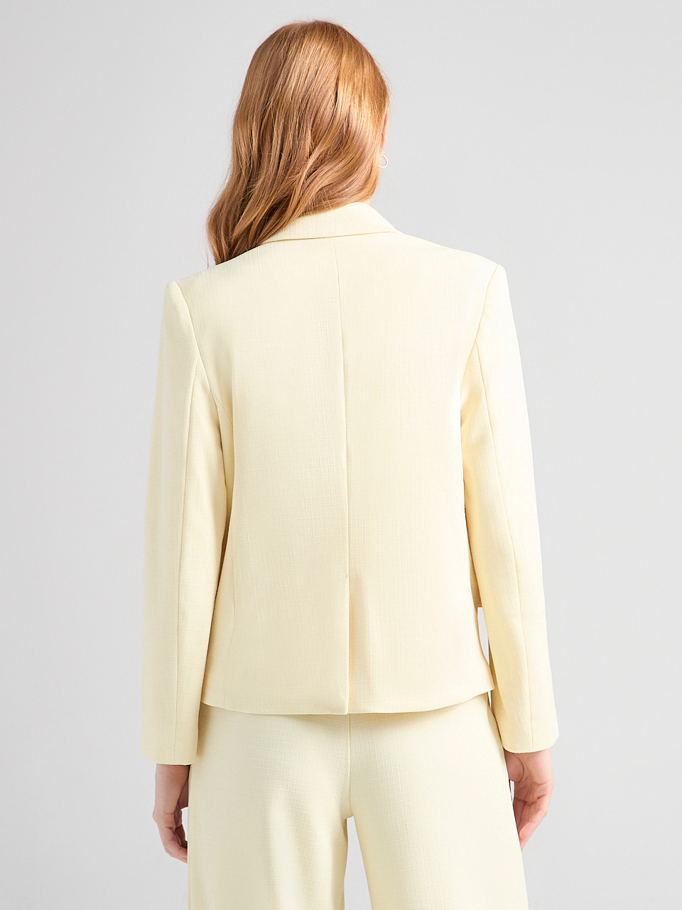 2-Button Notch Collar Blazer Soft Yellow