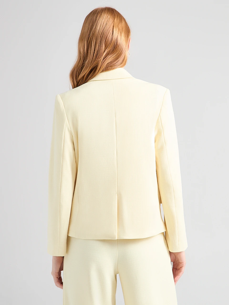 2-Button Notch Collar Blazer in Soft Yellow