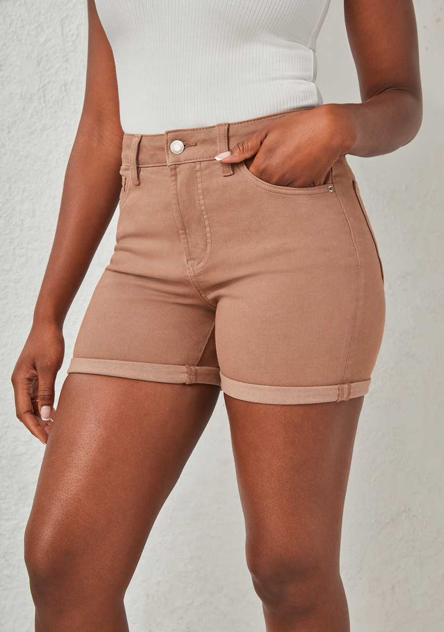 Girlfriend Jean Short Cocoa