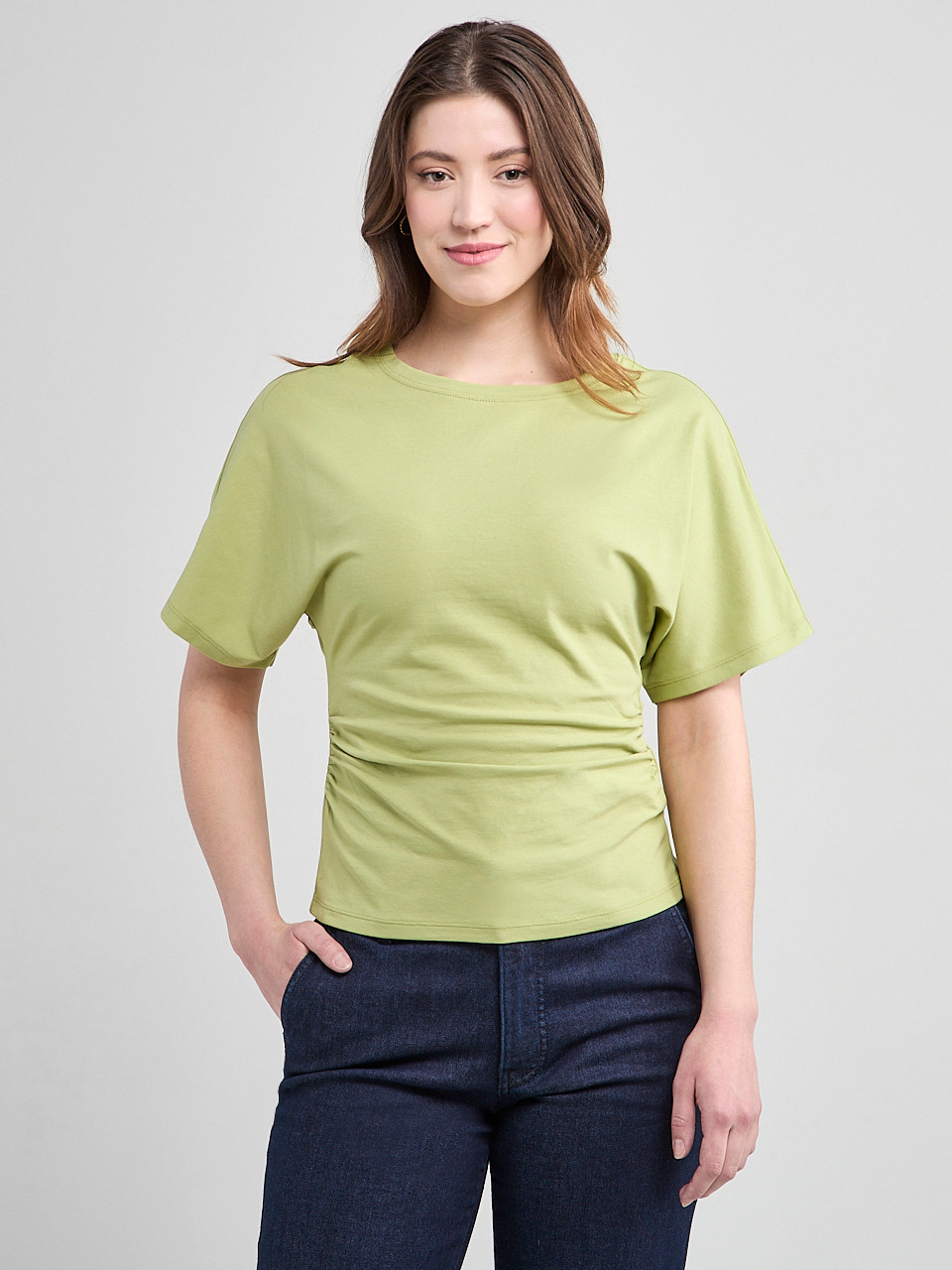 T-Shirt With Side Shirring Pear