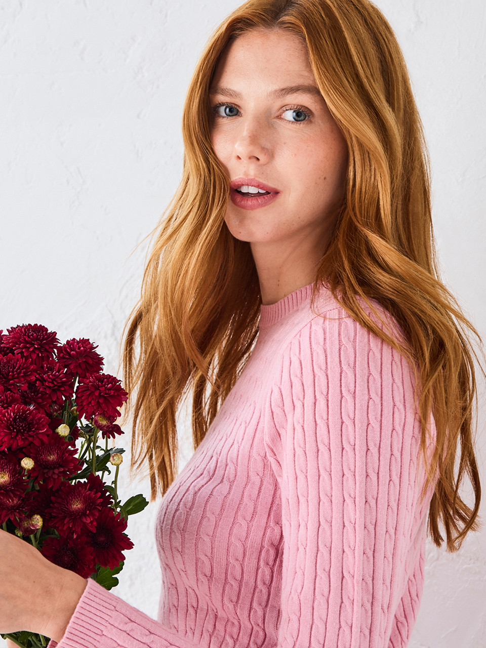 Cable Knit  Crewneck Sweater
