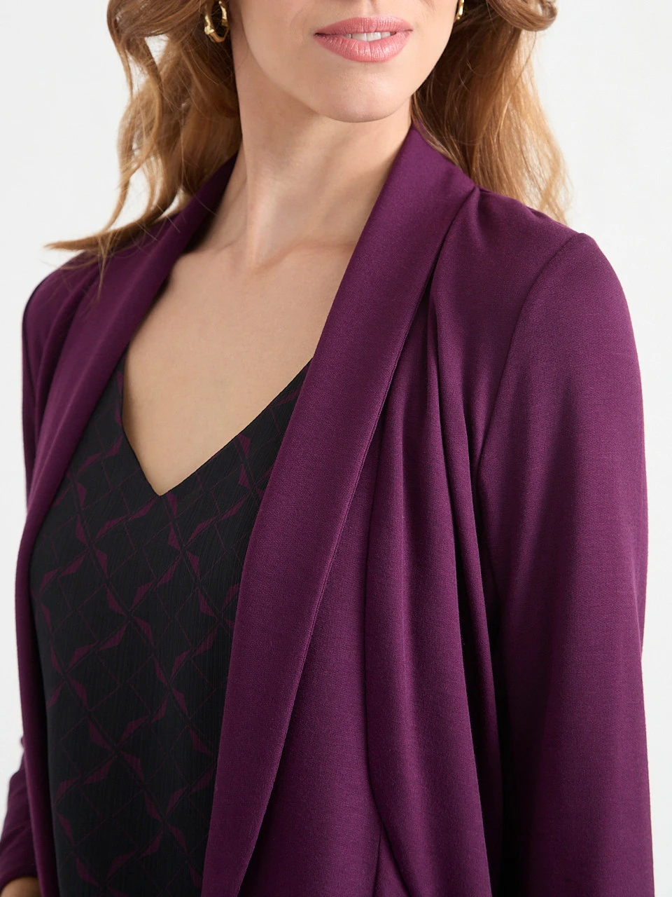 Autumn Terry Shawl-Collar Cardigan
