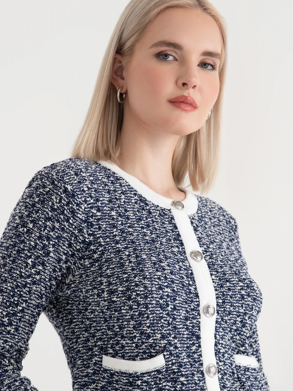 Boucle Lady Jacket in Blue Boucle
