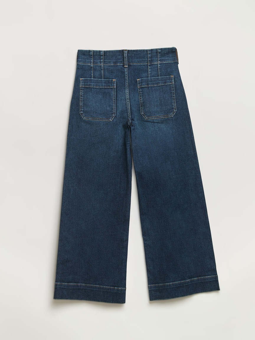 Juliet Wide Crop Jeans Mermaid Blue