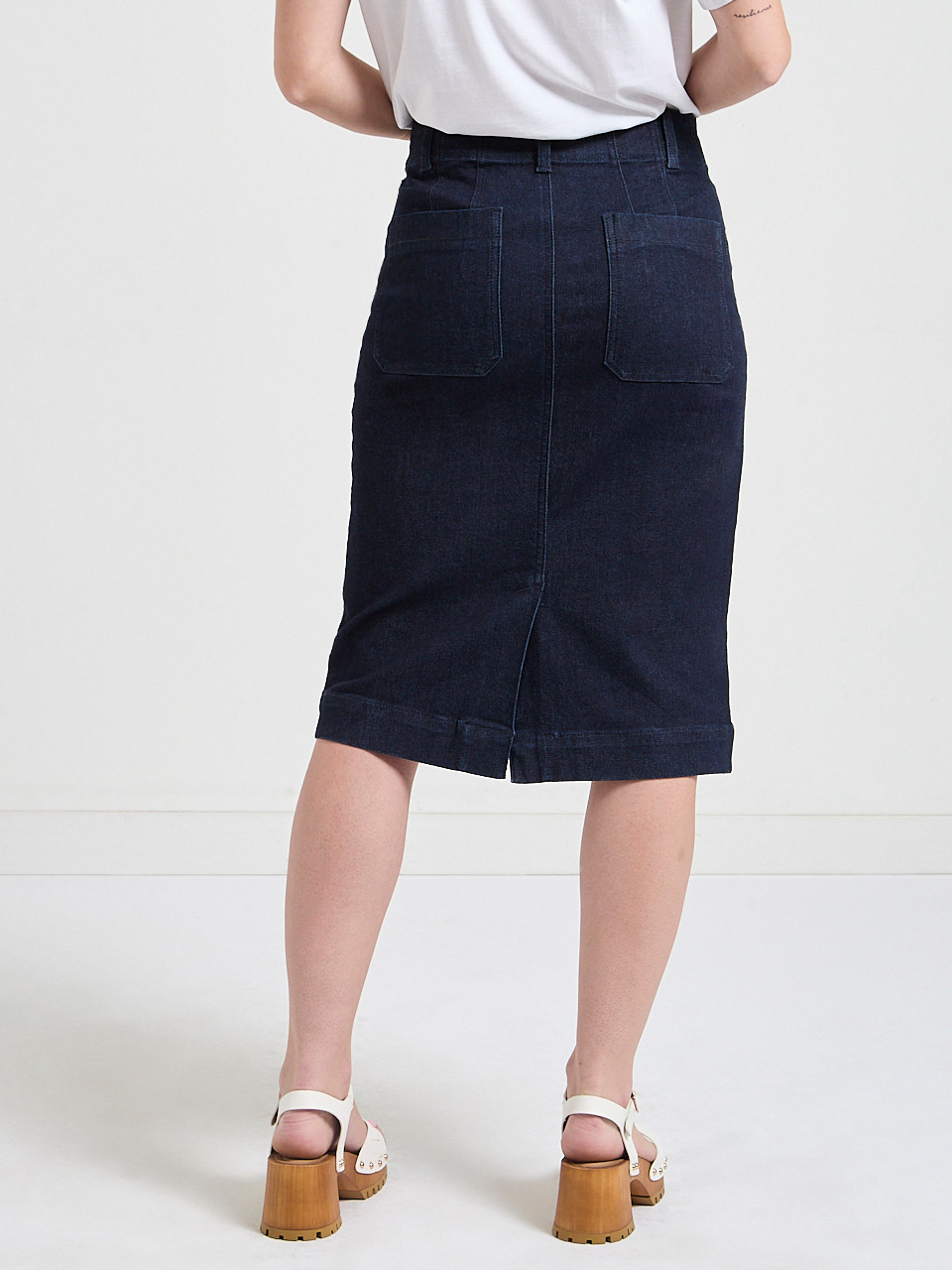 Juliet Patch Pocket Skirt Mermaid Blue