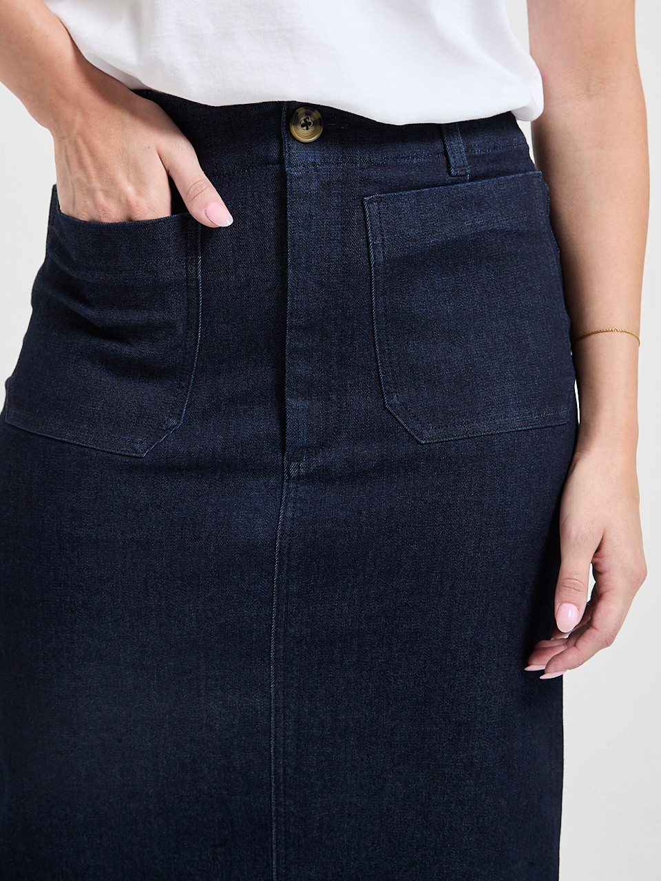 Juliet Patch Pocket Skirt Mermaid Blue