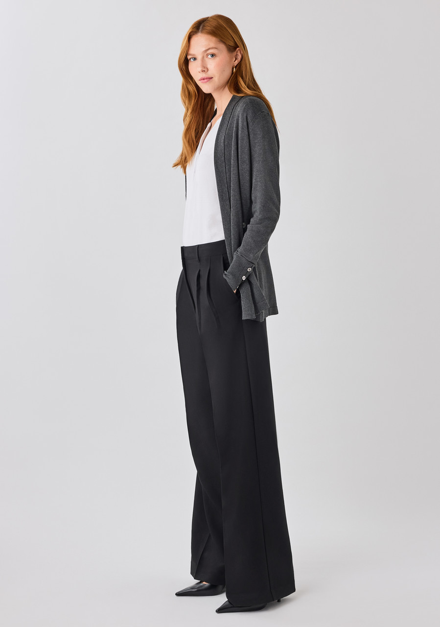Side Tab Button Cardigan