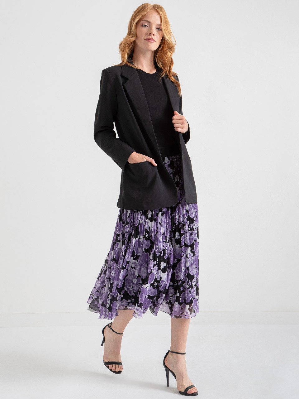 Release Pleat Midi Skirt