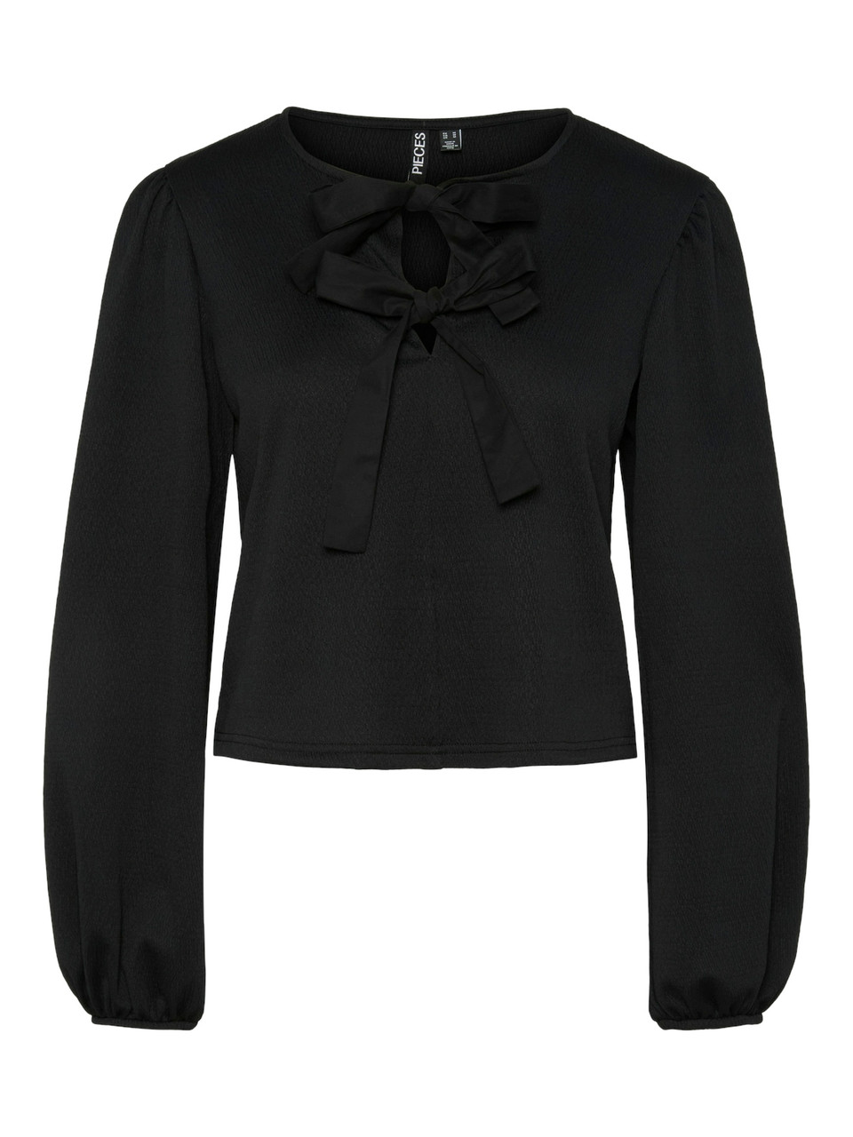 Abine Long Sleeve Round Neck Tie Top