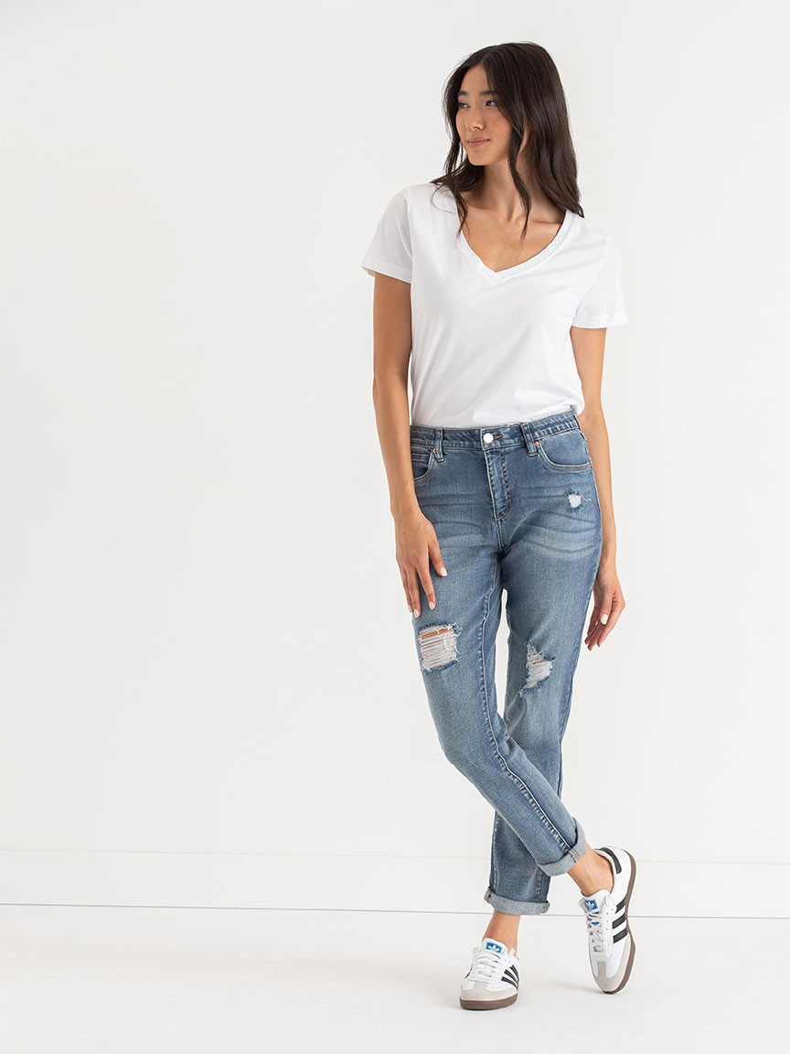 Gigi Girlfriend Jeans in Sky Blue