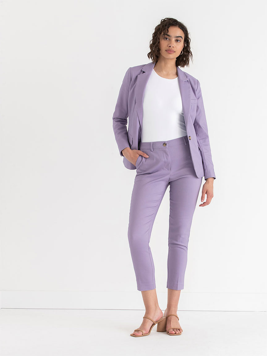 Syd Slim Straight Skimmer Pant in Sateen