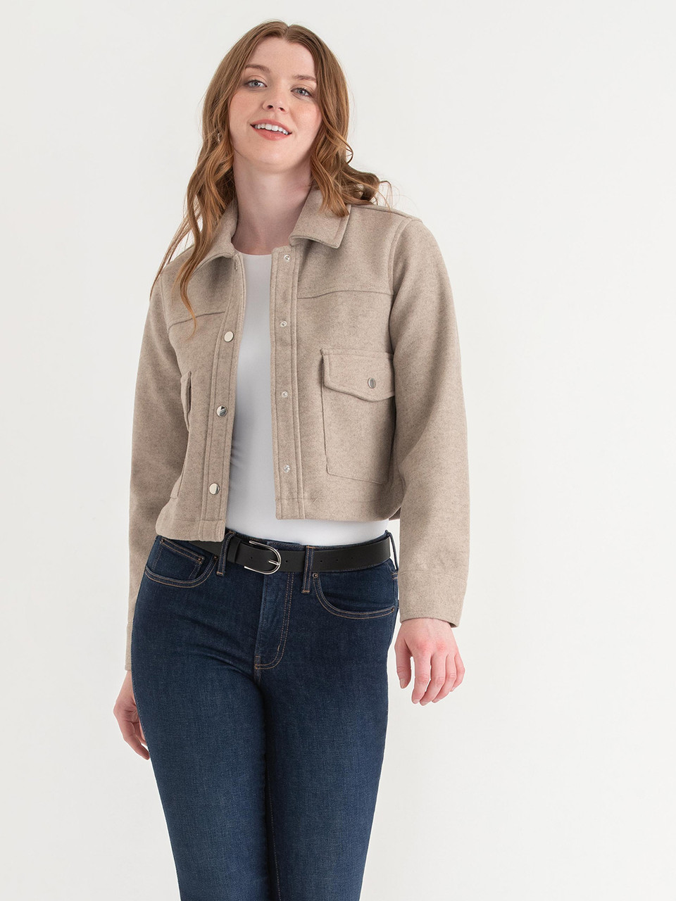 Collared Felt Shacket