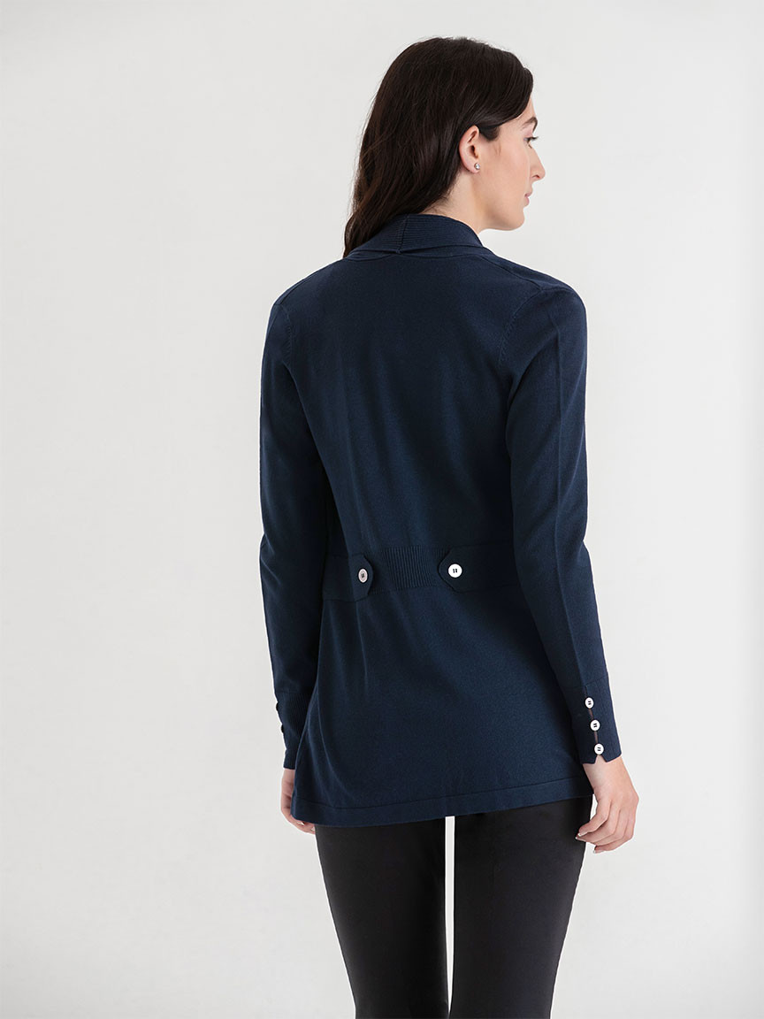 Side Tab Buttoned Cardigan