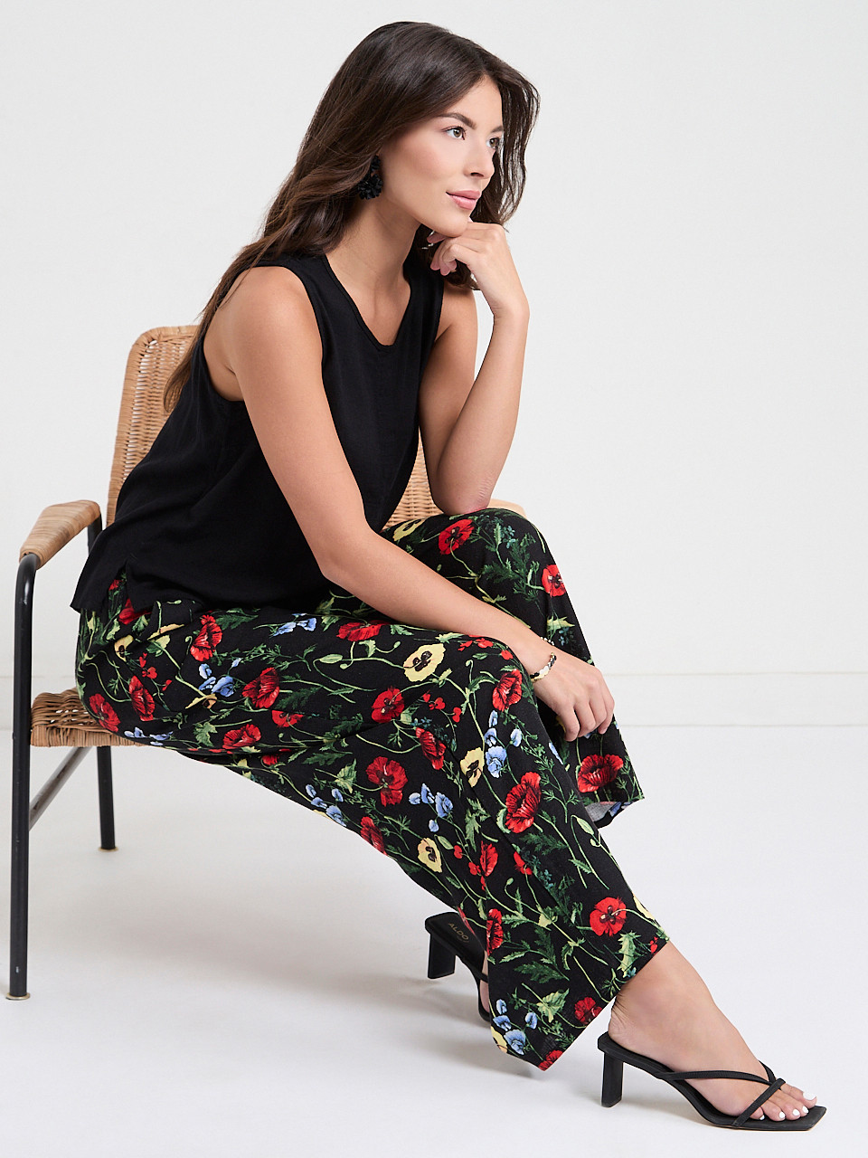 Linen Wide Crop Pant