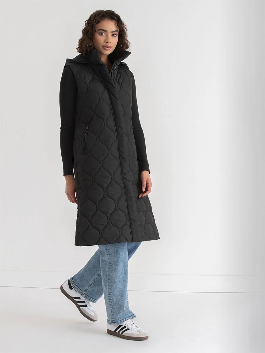 Midi Length Puffer Vest