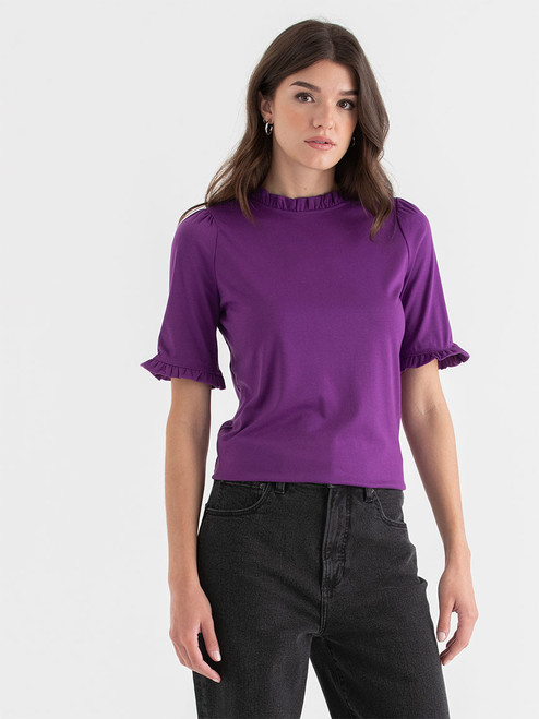 Short Sleeve Frill Top