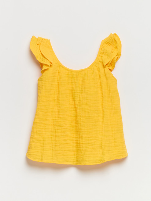 Crinkle Cotton Tank Top