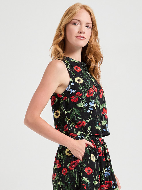 Fitted Sleeveless Linen Top