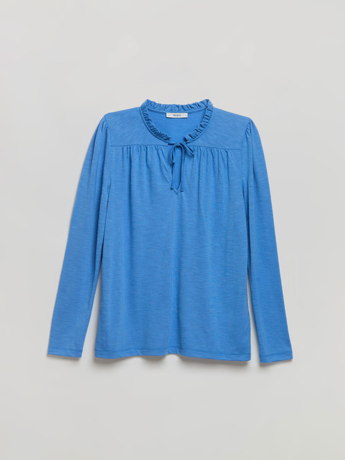 Long Sleeve Tie-Neck Henley