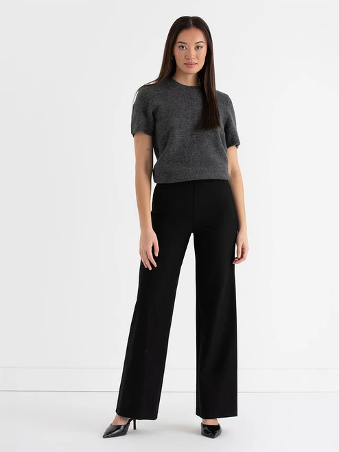 Paulie Trouser in Luxe Ponte in Black