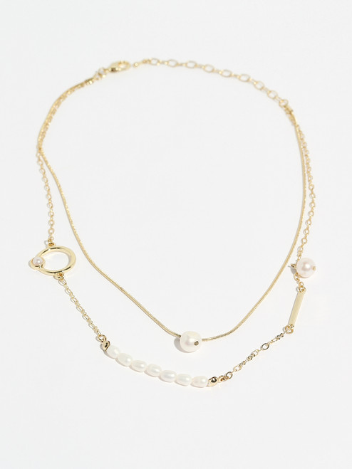 Double Strand Pearl Necklace