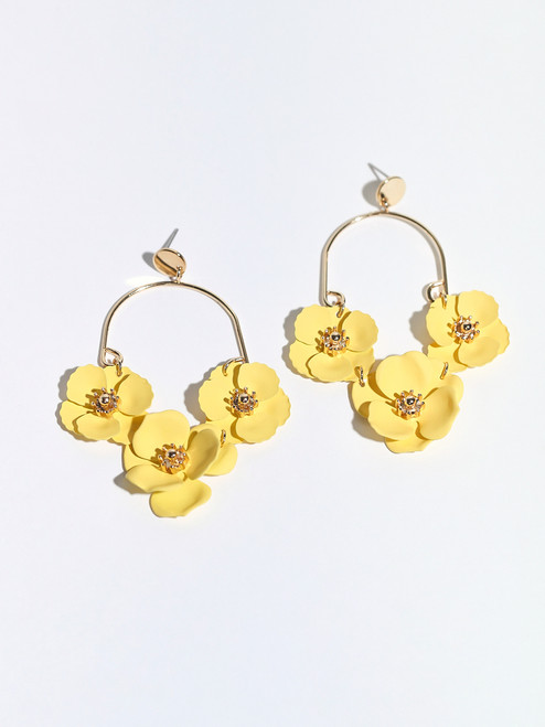 Floral Trio Dangle Earrings